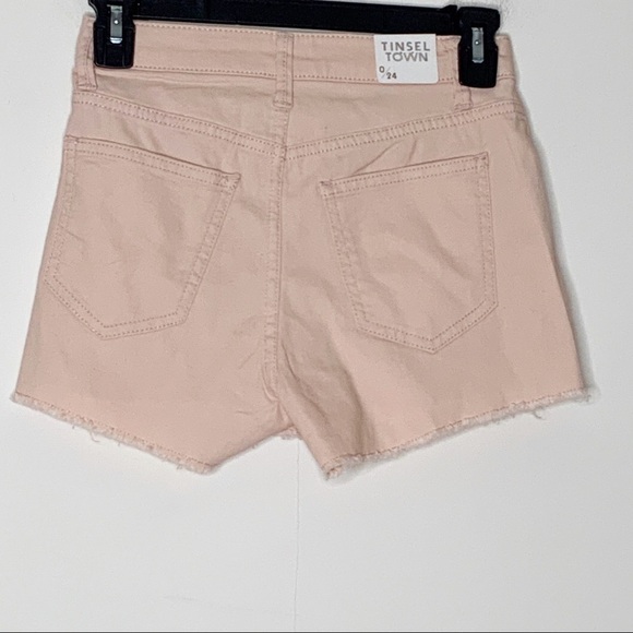 TINSELTOWN light pink high rise shorts. Size 0 - Picture 2 of 4